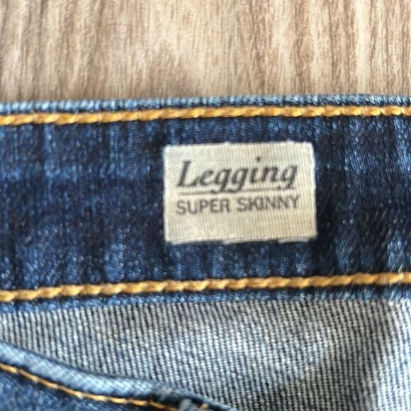 ADRIANO GOLDSCHMIED AG DENIM SUPER SKINNY LEGGING JEAN LIGHT DISTRESSING SIZE 26 - Picture 4 of 9